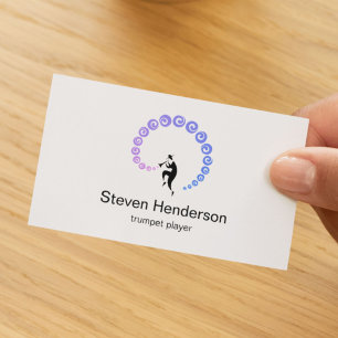 Carte de visite minimaliste de musicien joueur de