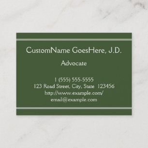 Carte de visite minimaliste de plaidoyer