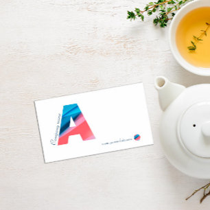 Carte de visite minimaliste de typographie monogra