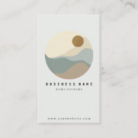 Carte de visite minimaliste d'illustrations modern