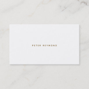 Carte De Visite minimaliste du blanc de style minimaliste