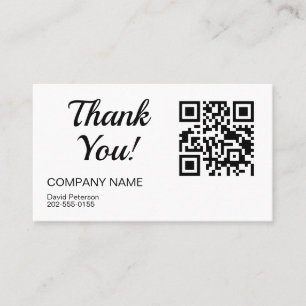 Carte De Visite Minimaliste du Merci de code QR