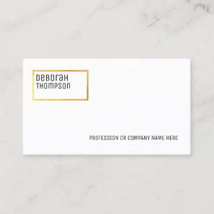 Carte De Visite minimaliste élégant blanc et propre