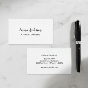 Carte De Visite Minimaliste Élégant Professionnel