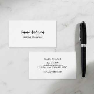 Carte De Visite Minimaliste Élégant Professionnel 