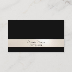Carte De Visite Minimaliste Élégant, Rayé, Noir