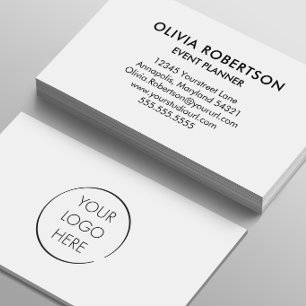 Carte De Visite Minimaliste Élégant Simple Votre Logo Personnalisé