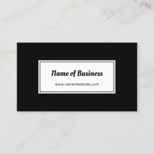 Carte De Visite Minimaliste encadré noir et blanc