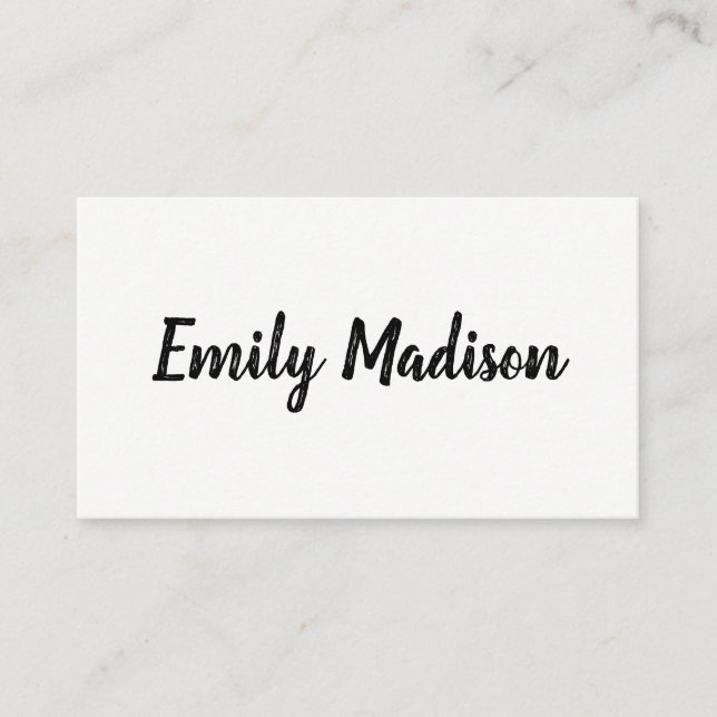 Carte De Visite Minimaliste / Esquisse manuscrite (Devant)