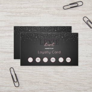Carte De Visite Minimaliste et Élégant Fidélité de Coiffeur