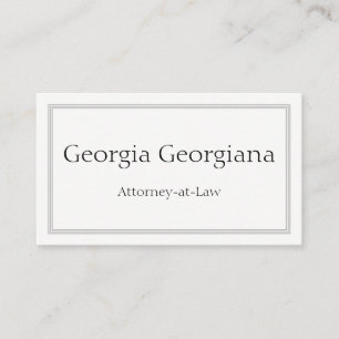 Carte De Visite Minimaliste et professionnel, avec une bordure à 