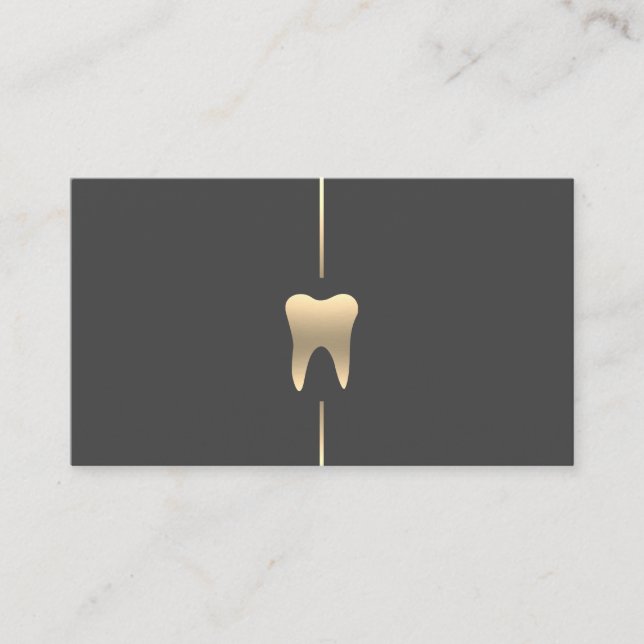 Carte De Visite Minimaliste Gold Dental (Devant)