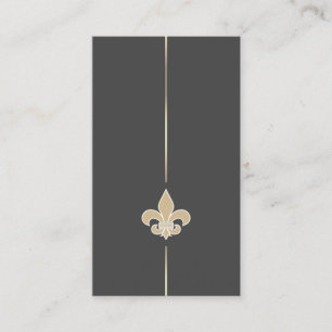 Carte de visite minimaliste Gold FLEUR DE LYS