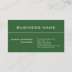 Carte de visite minimaliste Green Trendy Manager