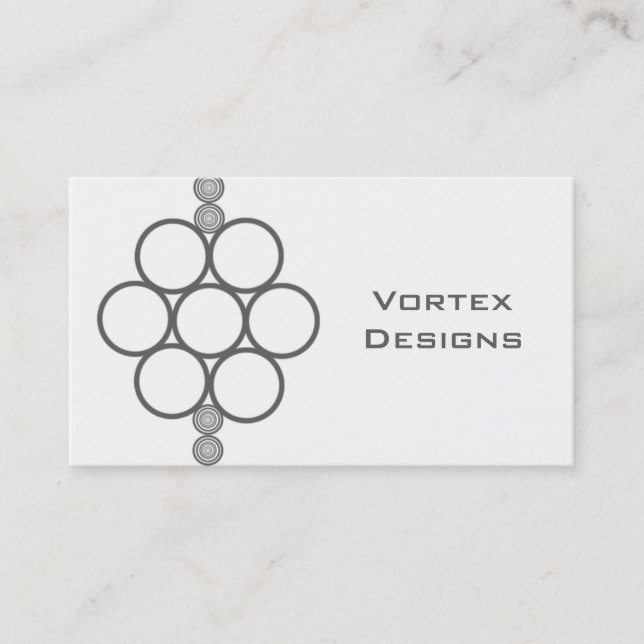 Carte de visite minimaliste, gris (Devant)