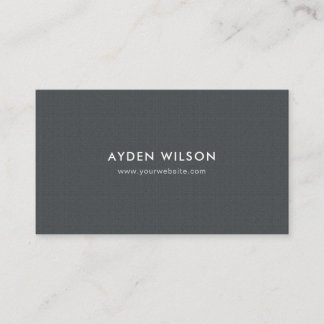 Carte De Visite Minimaliste gris foncé noir professionnel