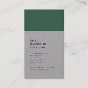 Carte De Visite Minimaliste gris vertical moderne