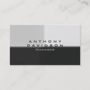 Carte de visite minimaliste grise tendance contemp