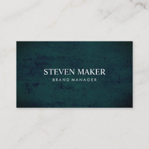 Carte De Visite Minimaliste Grunge Bleu Vert