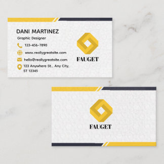 Carte De Visite Minimaliste jaune