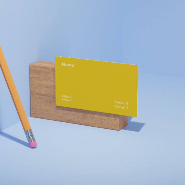 Carte de visite minimaliste jaune moutarde (Créateur téléchargé)