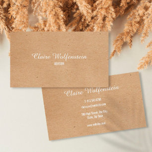 Carte De Visite Minimaliste Kraft Modern Professional