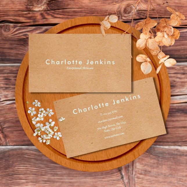 Carte De Visite Minimaliste Kraft Modern Professional (Créateur téléchargé)