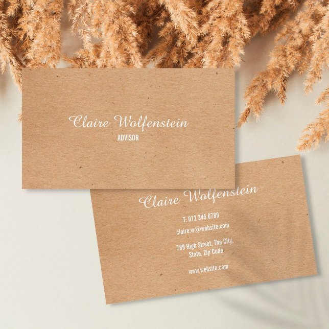 Carte De Visite Minimaliste Kraft Modern Professional (Créateur téléchargé)