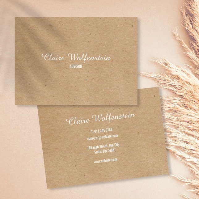 Carte De Visite Minimaliste Kraft Modern Professional (Créateur téléchargé)