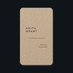 Carte De Visite Minimaliste kraft moderne<br><div class="desc">Un design simple et minimaliste pour ces cartes de visite kraft modernes,  adapté à tous les domaines professionnels.</div>