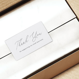 Carte De Visite Minimaliste Merci de soutenir le petit code QR