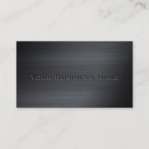 Carte De Visite Minimaliste Métal Brossé Noir