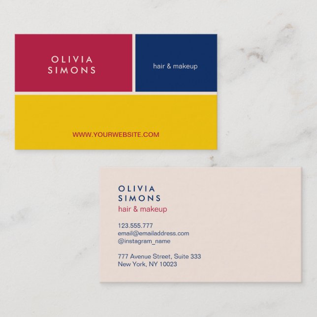 Carte de visite minimaliste moderne (Devant / Derrière)