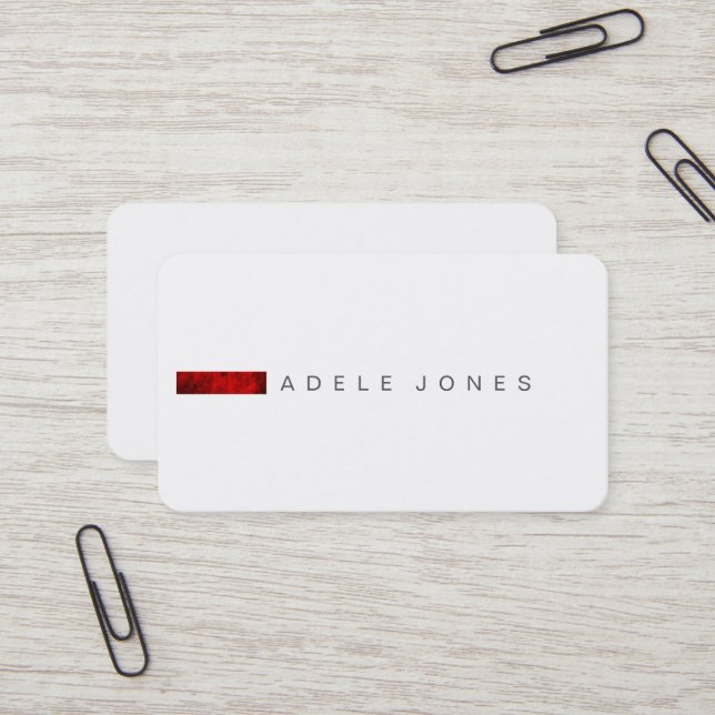 Carte de visite minimaliste moderne (Devant/Arrière en situation)