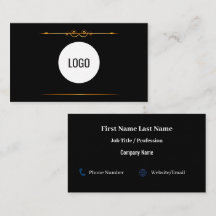 Carte de visite minimaliste moderne avec blanc élé