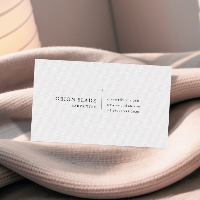 Carte de visite minimaliste moderne Babysitter (Créateur téléchargé)