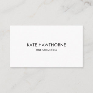 Carte De Visite Minimaliste Moderne Blanc et Noir