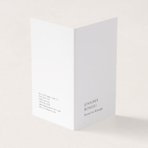 Carte De Visite Minimaliste moderne blanc noir tendance simple