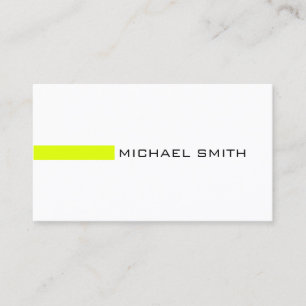 Carte De Visite Minimaliste moderne Chartreuse Élégant blanc