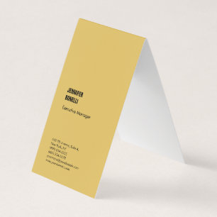 Carte De Visite Minimaliste moderne couleur or professionnel