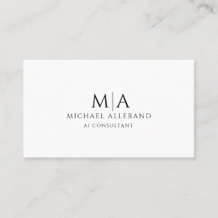 Carte de visite minimaliste moderne de consultant 
