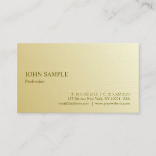 Carte De Visite Minimaliste Moderne Élégant Professionnel Or Luxe