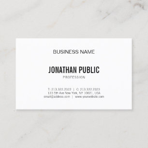 Carte De Visite Minimaliste moderne Graphic élégant Plain tendance