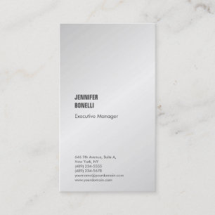 Carte De Visite Minimaliste moderne gris argent professionnel