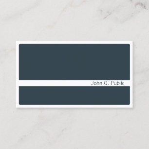 Carte De Visite Minimaliste moderne gris foncé bleu