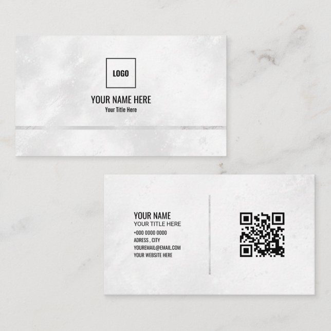 Carte De Visite Minimaliste Moderne Iridescent (Devant / Derrière)