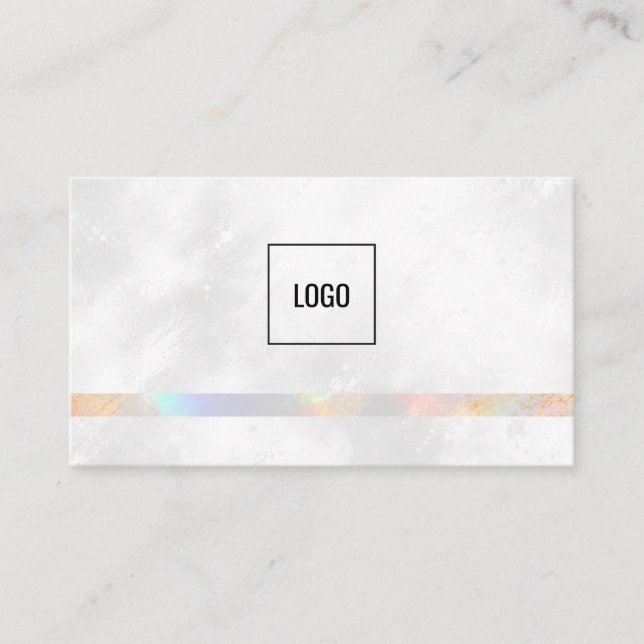 Carte De Visite Minimaliste Moderne Iridescent (Devant)