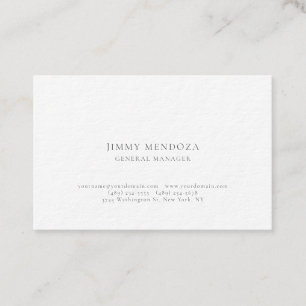 Carte De Visite Minimaliste Moderne Luxe Papier Épais