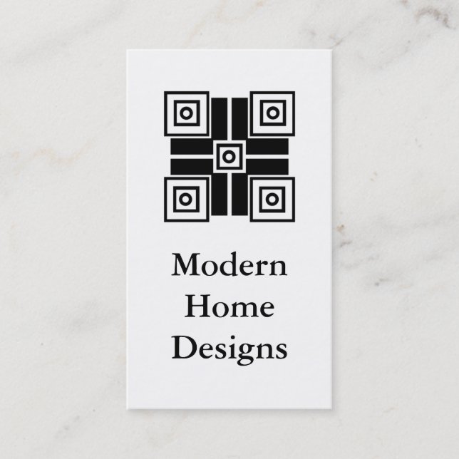 Carte de visite minimaliste moderne, noir (Devant)