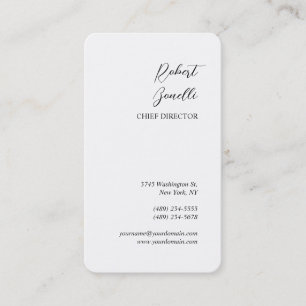 Carte De Visite Minimaliste moderne noir blanc gris personnalisé